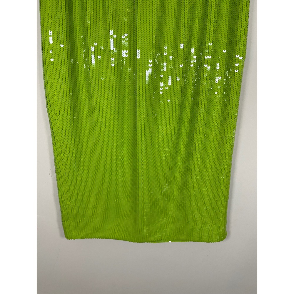 J.Crew Collection Pull On Midi Skirt in All Over Sequins in Green Size Medium - Picture 4 of 11